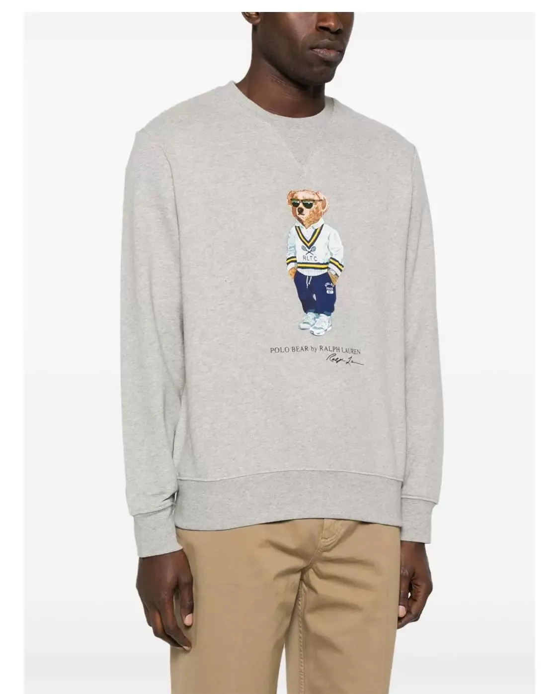 P210 Style number: RL020] RalphLauren/Ralph Lauren 2025 autumn and winter new bear letter printed terry sweatshirt